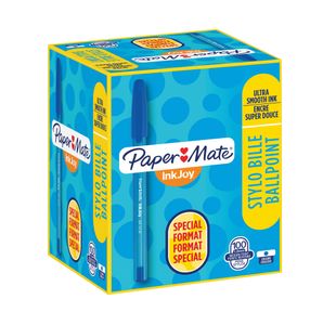 PaperMate InkJoy 100 Ballpoint Pen Medium Blue (Pack of 100) S0977420