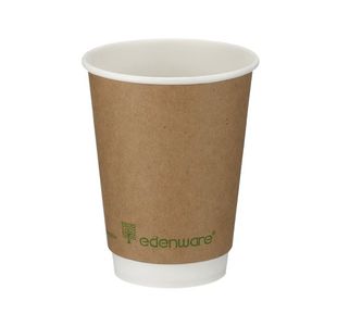 Go-Pak Double Wall Coffee Cup PLA Lined 12oz Kraft (Pack of 500) B04013