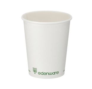 Go-Pak Single Wall Coffee Cup PLA Lined 8oz White (Pack of 1000) B01022