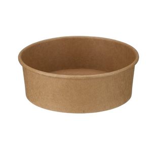 Go-Pak Round Kraft Bowl PE Lined 500ml Kraft (Pack of 300) D48000