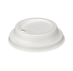 Go-Pak Moulded Fibre Coffee Cup Lid 8oz White (Pack of 1000) D06031