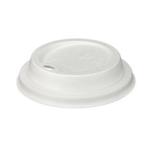 Go-Pak Moulded Fibre Coffee Cup Lid 12 to 16oz White (Pack of 1000) D06032