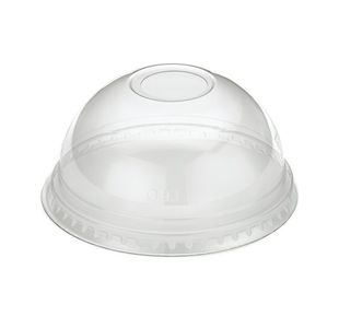 Go-Pak Domed Lid with Hole Recyclable PET 16 to 24oz (Pack of 1000) R10054