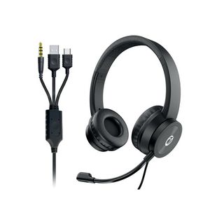 Connekt Gear Wired Overhead Headset with Boom Microphone USB-A/USB-C 3.5mm Jack TRRS 24-1532