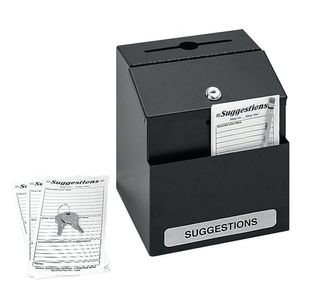 Safco Locking Suggestion Box Black 4232BL