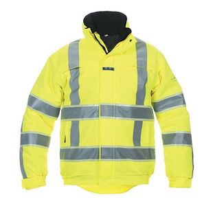 Hydrowear India Hi Vis Pilot Jacket with Glow in the Dark GIS Tape Saturn Yellow L HYD131005SYL