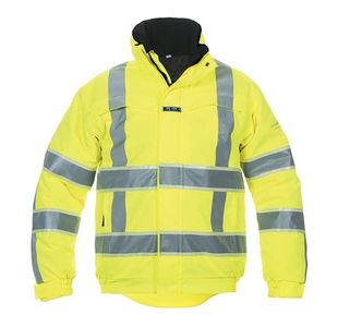 Hydrowear India Hi Vis Pilot Jacket with Glow in the Dark GIS Tape Saturn Yellow XL HYD131005SYXL