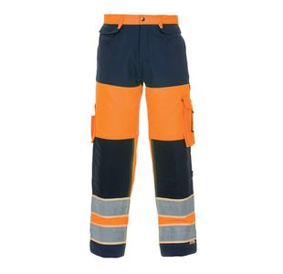 Hydrowear Idstein High Visibility GID Two Tone Trousers Orange/Navy Blue 46 HYD131030ORN46