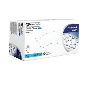 Handsafe Powder-Free Vinyl Gloves Medium Clear (Pack of 100) GN65