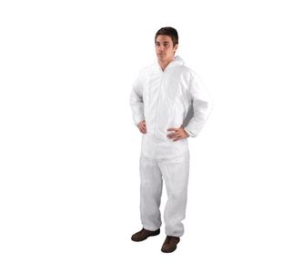 XXL White Non-Woven Coverall DC03