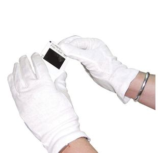 White Large Knitted Cotton Gloves (10 Pack) GI/NCME