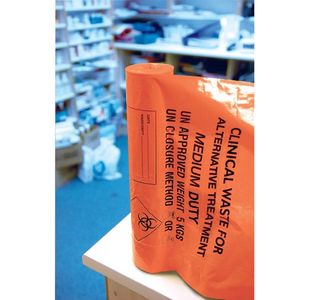 Clinical Waste Sack Medium Duty Orange (Pack of 200) AT25/M111