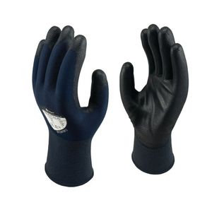 Polyco Polyflex Eco Air PU Coated Glove Pairs Large Black/Blue (Pack of 10) PER - Size 9