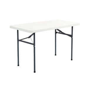 Hoya steel framed table with blow moulded top - 1220 wide