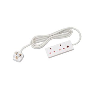 CED 2-Way Extension Lead 13 Amp 5m White CEDTS2513M