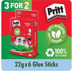 Pritt Stick Glue Stick 22g (Pack of 6) 3 For 2