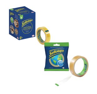 Sellotape Original Golden x6 + FOC Sellotape Zero Plastic Pack of 2