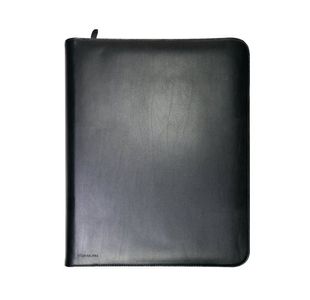Monolith Zipped Leather Ring Binder w/Internal Pockets A4 Black 2924