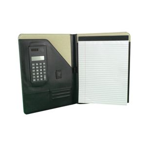 Monolith Executive Leather Conference Folder With A4 Pad A4 Black 2925