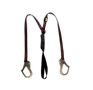 Honeywell Arc Flash Twin Rebar Hook Lanyard Black/Red HWFPLARCMTEU