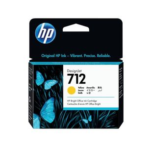 HP 712 DesignJet Ink Cartridge 29-ml Yellow 3ED69A