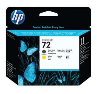 HP 72 DesignJet Printhead Matte Black/Yellow C9384A