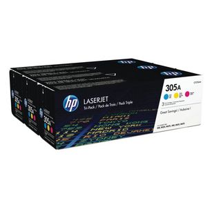 HP 305A Original LaserJet Toner Cartridge CMY 3-pack CF370AM