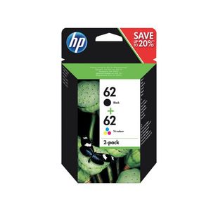 HP 62 Original Ink Cartridge 4/4.5-ml Black/Tri-color N9J71AE