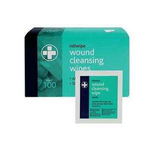 Reliance Individually Wrapped Medical Reliwipe Wound Cleansing Wipes (Pack of 100) 745