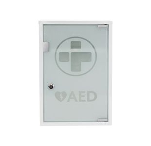 Mediana AED Metal Wall Cabinet with Glass Door and Alarm Lockable Large 300x145x460mm 3098