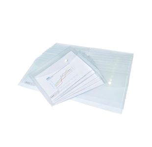 Rapesco Eco Recycled Popper Wallet A5 Clear (Pack of 25) 1500