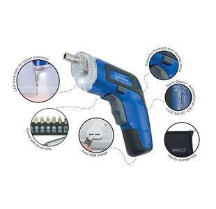 Rapesco Germ-Savvy Antibacterial Cordless Screwdriver 3.6V Blue 1640