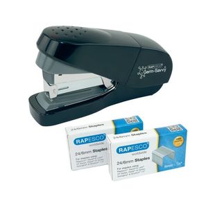 Rapesco Germ-Savvy Eco Flat Clinch Stapler With 2000 Staples 1688