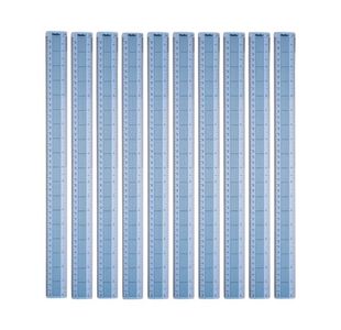 Helix Shatter Resistant Ruler Gridded 45cm Blue (Pack of 10) L28040