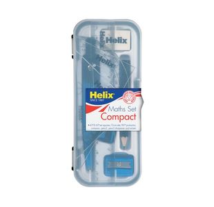Helix Maths Set Handy Plastic Case (Pack of 12) A54000