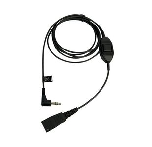 Jabra Quick Disconnect (QD) Cord to 3.5mm Jack Cord with Answer/End/Mute Function 8735-019