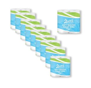 2Work Luxury Quilted Toilet Roll 3-Ply 170 Sheets (Pack of 40) JAN03091