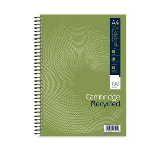Cambridge Ruled Recycled Wirebound Notebook 100 Pages A4 (Pack of 5) 400020196