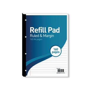 Hamelin 8mm Ruled/Margin Refill Pad A4 80 Sheet (Pack of 5) 400127657