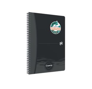 Oxford Oceanis Wirebound Notebook Ruled A4 Black 400180067