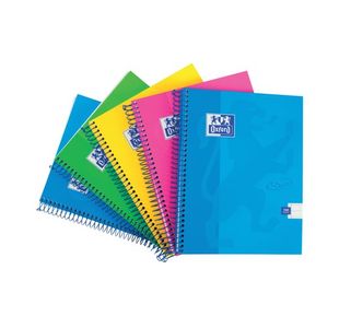 Oxford Touch Wirebound Hardback Notebook A5 Assorted (5 Pack) 400110083