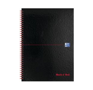 Black n' Red Wirebound Hardback Notebook 140 Pages A4 (Pack of 2) 400155309