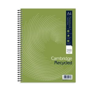 Cambridge Recycled Ruled Wirebound Notebook 200 Pages A4+ (Pack of 3) 100080423