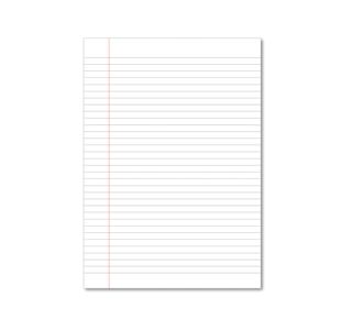Hamelin Loose Leaf Paper 8mm Lined 1000 Page Unpunched with Margin A4 (Pack of 5) 100104040