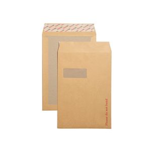 New Guardian C4 Envelope Window BoardBack Manilla (Pack of 125) B26526