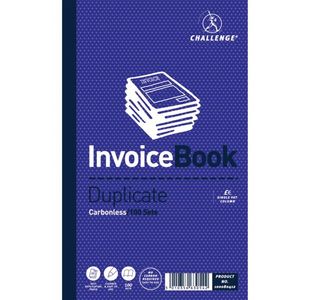 Challenge Duplicate Invoice Single VAT Column Book 100 Sets 210x130mm (Pack of 5) 100080412