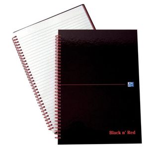 Black n' Red Wirebound Ruled Hardback Notebook A4 (Pack of 5) 100103711