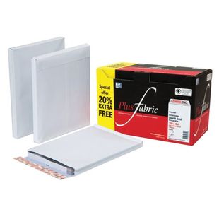 Plus Fabric Gusset C4 Envelopes Peel and Seal 120gsm White (Pack of 100) C26766