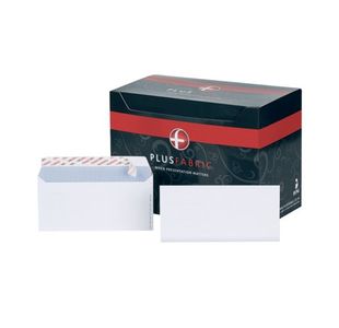 Plus Fabric DL Envelopes Wallet Peel and Seal 120gsm White (Pack of 500) E27370
