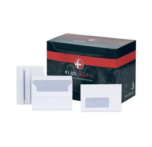 Plus Fabric C6 Envelope Wallet Window Self Seal 120gsm White (Pack of 500) F22670